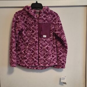 Roxy Kids' Purple Patterned Fleece Jacket